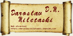 Daroslav Miletaški vizit kartica